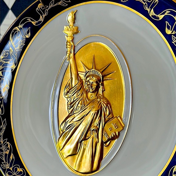 Vintage 24K Gold Statue of Liberty Plate 1886–1986 Ltd Ed USA - Rare Collectible - Picture 5 of 12